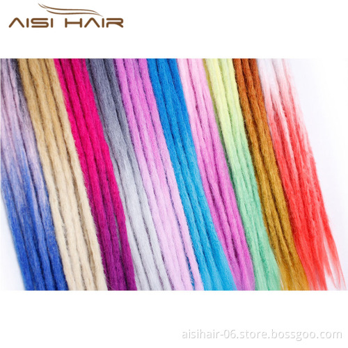Aisi Hair 24 inch Handmade Dreadlocks Hair Extensions Synthetic Crochet Braid Hair For Women Hip-Hop